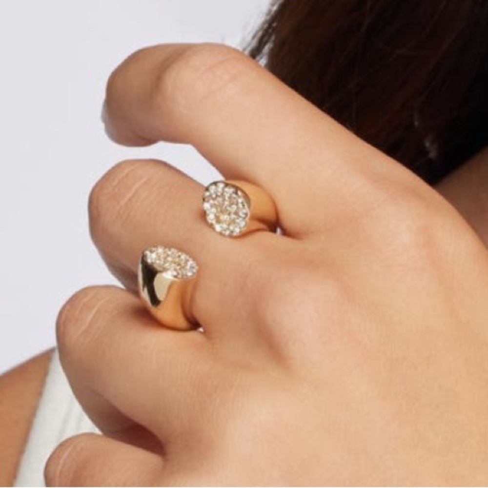 Pave edge open ring - Picture 4 of 4